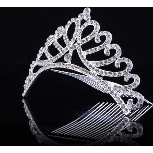Princess Crystal Tiaras and Crowns Headband Kid Girls Bridal Prom Crown Wedding Party Accessiories Hair Jewelry