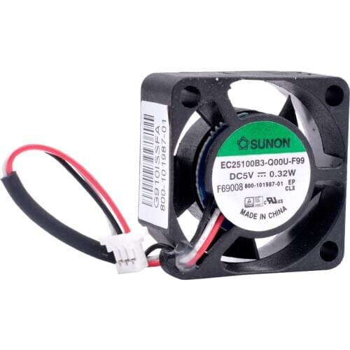 EC25100B3-Q00U-F99 2.5cm 25mm 25x25x10mm DC5V 0.32W 3 lines quiet and small cooling fan