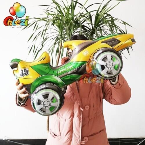 1Set 4D Racing Car Foil Balloon SUV Police Car Ballon Realistic Car Model Series Birthday Party Decorations Kids Toy Baby Shower