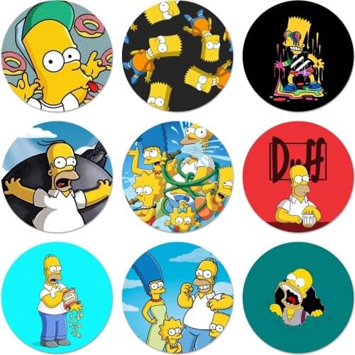 Homer J.Simpson Icons Pins Badge Decoration Brooches Metal Badges For Backpack Decoration