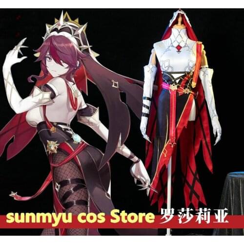 Custom Size Game Genshin Impact Rosaria Cosplay Costume Customize Halloween