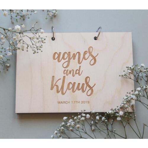 Customize Rustic wedding engraved Alternative Wooden memory guestbooks engagement Wooden photo Albums signature Guest Books