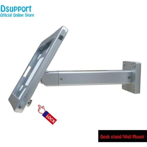 Customer-Made Aluminum Alloy Tablet PC wall mount Anti Theft design Display Stand With Security Lock for 10.1 Inch tablets