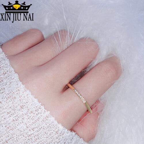 14K Gold-clad Exquisite Ultra-flash Square Zirconium Diamond Ring Female Fashion Personality gemstone Elegance and simplicity
