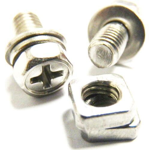 Stainless Steel Motorcycle Battery Terminal M6 x16 Bolt Square Nut Scooter Screw