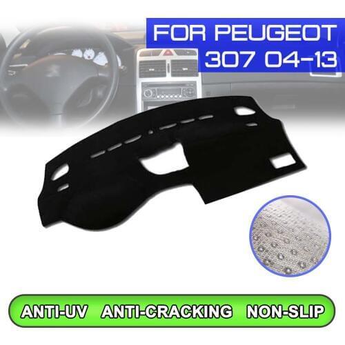 Car Dashboard Mat Anti-dirty Non-slip Dash Cover Mat UV Protection Shade for Peugeot 307 2004 2005 2006 2007 2008 2009-2013