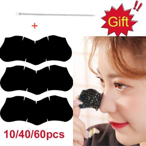 Blackhead Remover Mask Bamboo Charcoal Nose Sticker Cleaner Nose Pore Deep Clean Strip With Acne Needle Face Cleaner Tool