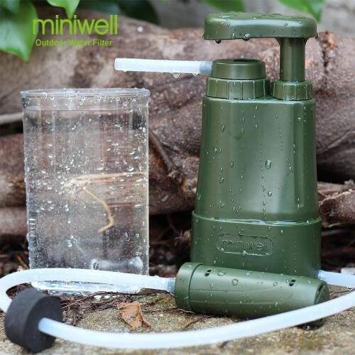 Miniwell outdoor versatile water filter for camping & hiking