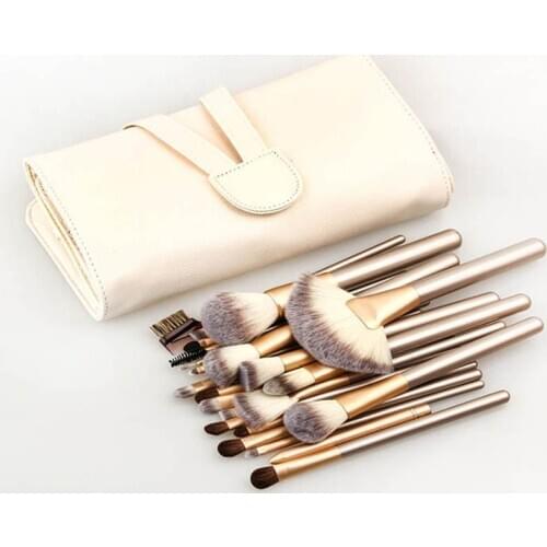 New fashion Makeup brushes 12pcs &18pcs & 24pcs Professional Cosmetics Brush UP bag Foundation Powder Blush makeup set kit