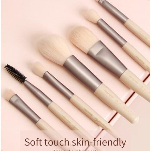 7 makeup brush set portable mini loose powder brush eye shadow eyebrow lip contour highlight brush makeup tool simple practical