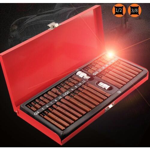 1/2" 3/8" 40pcs high hardness screwdriver combination screwdriver set hex wrench pneumatic tool accessories repair tool