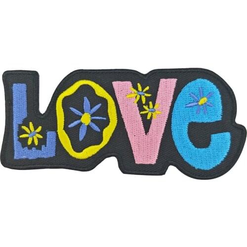 Love Letters DIY Patch Cute Embroidery Iron on Patches for Clothing Applique Accessories Decoration Lady Rider Jacket Badges