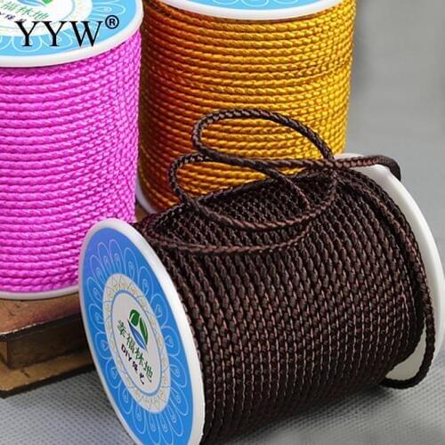 Wholesale 29m/spool 2mm Nylon Cord Chinese Knot Silky Macrame Cord Beading Braided String Thread DIY Bracelet Necklace