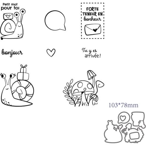 French word 2021 3D New spring Metal Cutting Dies and Scrapbooking For Paper Making Birthday Embossing Card Craft Stamps Set