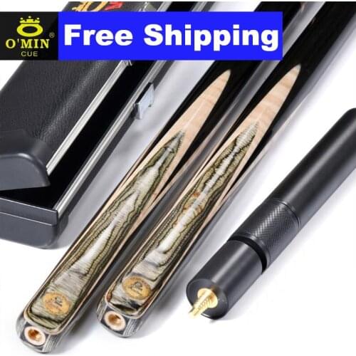 Original O'Min Fantasy One Piece 3/4 Split Snooker Cue 9.8-10mm /11.5mm Tip Professional Ashwood Shaft with Excellent Extension