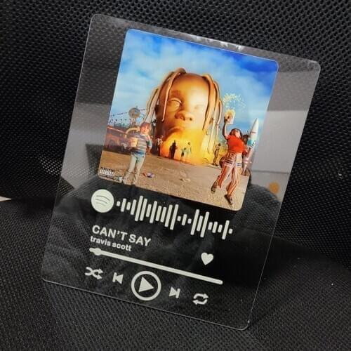 Custom Acrylic Song Music Poster Album Cover Apple Music Plaque Spotify Glass Highest Quality UV Printed