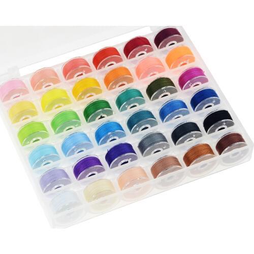 36 Grid Transparent Bobbin Storage Box Colorful Bobbin Thread Sewing Machine Supplies Home Sewing Accessories Sewing Tools