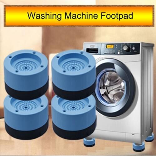Rubber Washing Machine Feet Anti-slip And Noise-reducing Mats Dryer Refrigerator Anti-vibration Pad 2/4pcs Kitchen Bathroom Mat