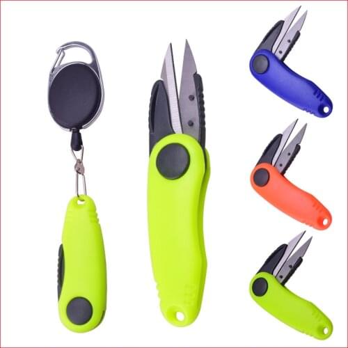 Fishing Quick Knot Tools Shrimp-Shaped Folding Fishing Line Cutter Cut Clipper Nipper Hook Fish Scissor Tackle Accessories Set