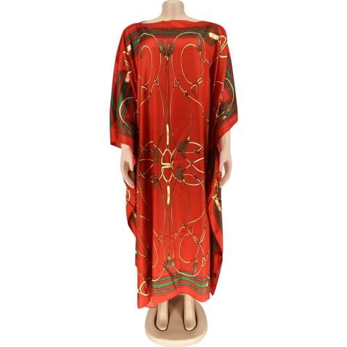 Tilapia fashion summer big long dress vintage casual loose african dress