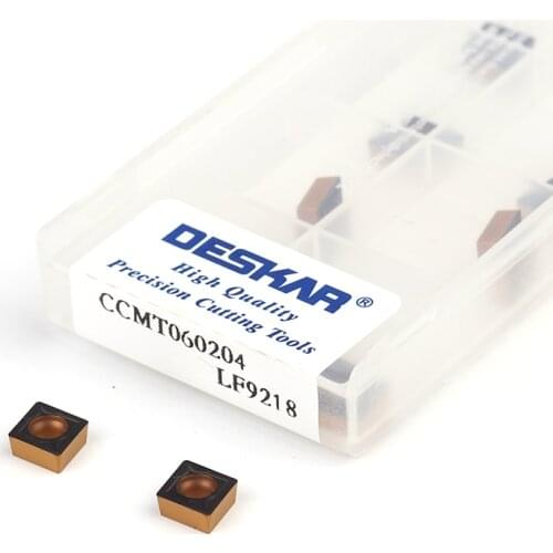 CCMT060204 LF9218 CCMT060208 CNC Lathe Rhombus Two-color Coating Turning Tools Carbide inserts Smooth Chip Evacuation Authentic
