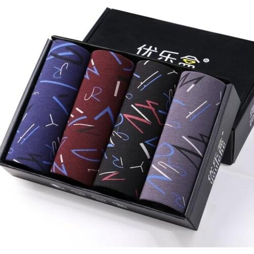 4Pcs/lot Underwear Men Modal Boxer Cuecas Breathable Comfortable Underwear Mens Cheap Boxers Shorts Calzoncillos Boxershorts