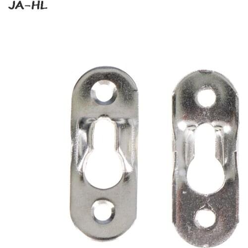 20pcs/lot Picture hangers Metal Keyhole Hanger Fasteners For Photo Frame Furniture Cabinet Sliver Hanger Picture Hooks 37*15mm