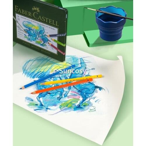 FABER CASTELL 60 Color Artist Water-soluble 120 Green Color Lead Tin Water Color Pencils,Albrecht Durer Watercolor Pencil