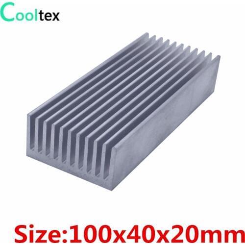 High quality) 100x40x20mm Aluminum heatsink radiator heat sink for chip LED Electronic integrated circuit cooling