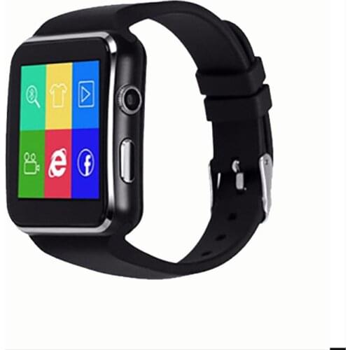 X6 curved screen smart watch with bluetooth camera Facebook WhatsApp support SIM TFcard smart phone watch for Android phone DZ09