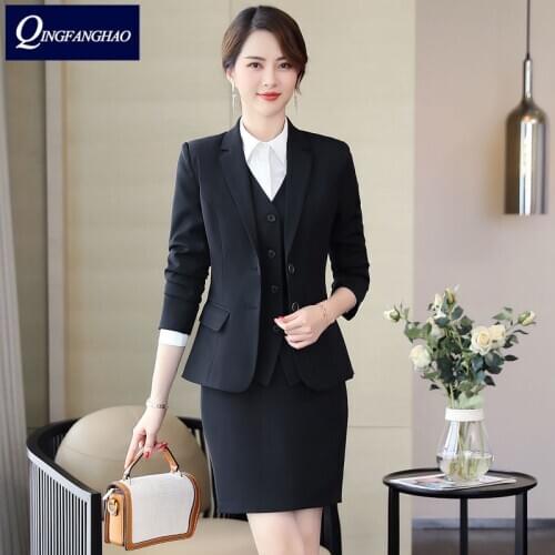 Women business Blazer High Quality Ladies Work Wear plus size female office wear