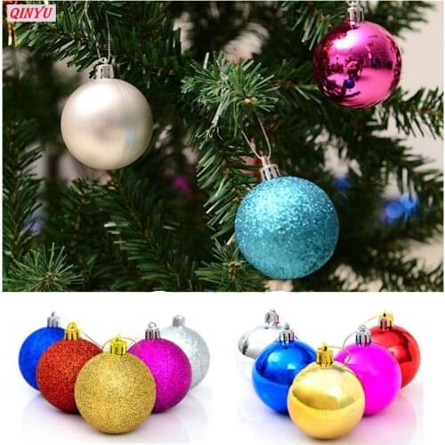 24pcs/Lot 3CM Christmas Tree Ball Decorations For DIY Xmas Party Wedding Ball Baubles Hanging Ornament For Home Christmas 6Z