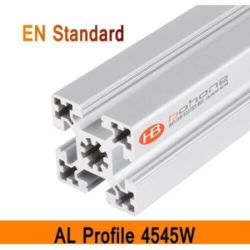 4545W Aluminium Profile EN Standard DIY Brackets Aluminium AL Extrusion Style CNC 3D DIY Printer Parts T-slot Aluminum Pipe