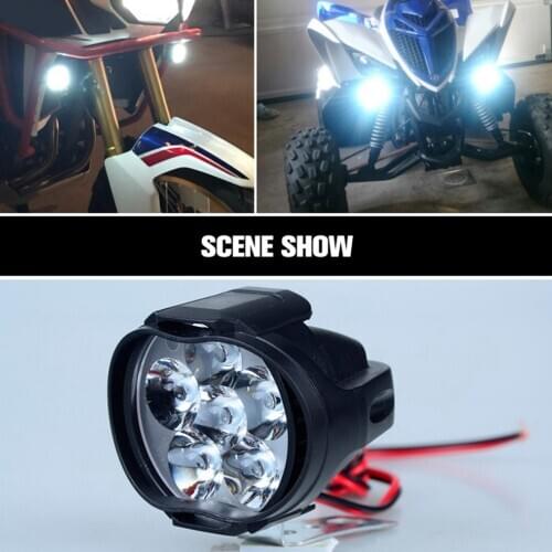 6 Led Motorcycle Bikes Scooter Headlight with Switch Dirt Bike Head Light