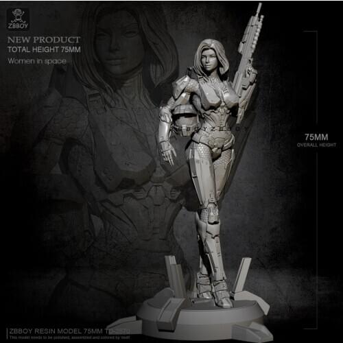 75mm Resin model kits figure DIY self-assembled TD-2570