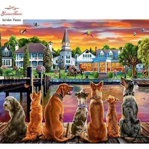 Full 5D DIY Diamond Embroidery animal dog Diamond Painting Cross Stitch Embroidery Crafts Decoration gift
