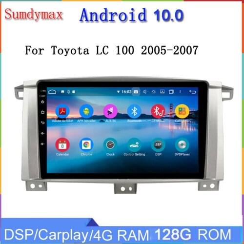 TDA7851 octa core android 9.0 car dvd gps player for Land cruiser 100 LC 100 2005-2007 audio stereo built in wifi bluetooth DSP