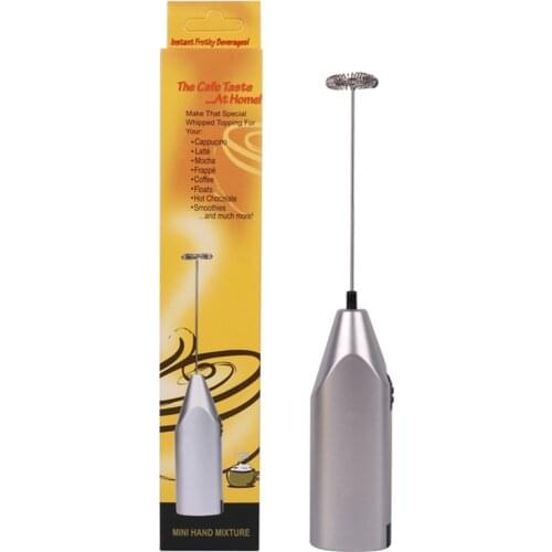 Stainless Steel Electric Mini Whisk Coffee Creamer Stirrer Foam Mixing Stirrer Kitchen Drink Frother Blender Kitchen Accessories