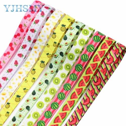 3/8 Inch M-21603-760 Double-Sided Fruit Series Thicken Ribbon 10 Yards DIY Dog Collar Leash Mobile Phone Chain Kettle Webbing