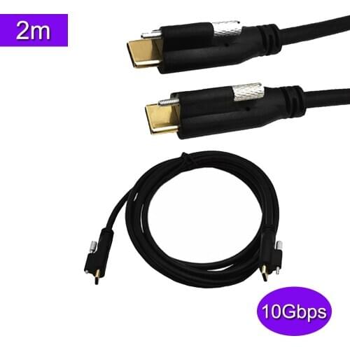 10Gbps 5A USB 3.1 Type-C Male to USB-C Male Data with screw Cable 2m