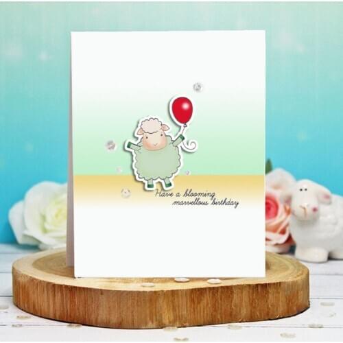 Bunny Sheep Seal Stamp with Cutting Dies Stencil Set DIY Scrapbooking Embossing R7RC