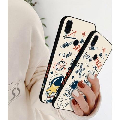 Square Side Printing Phone Case For Meizu V8 Pro X8 M8 Mote 8 Astronaut Planet Back Cover For Meizu M9 Note 9 M923Q