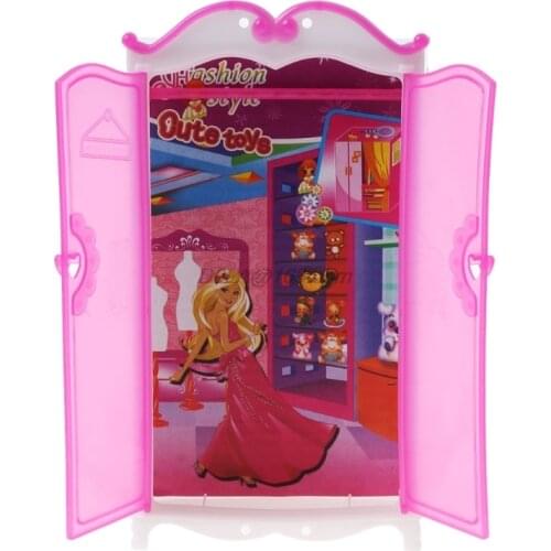 Princess Furniture Wardrobe 30cm Dolls Toys Doll House Closet Toy Accessories