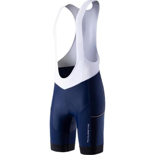 MY KILOMETRE Mens Cycling Bib Shorts with Big Side Pockets Padded Bib Shorts Cycling Bike Shorts