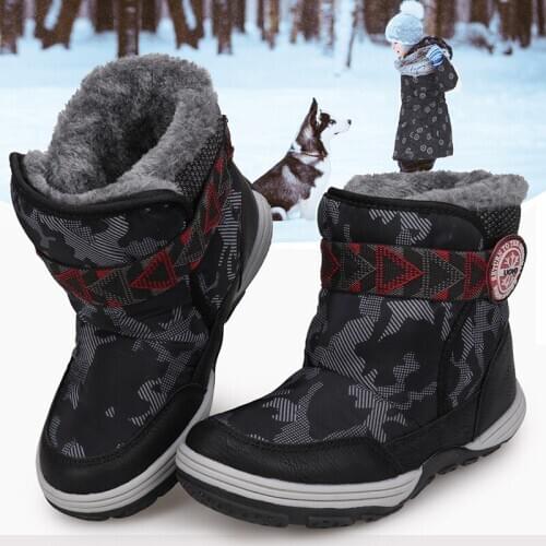 Dolakids New winter snow boots for boys and girls with fleece thickened ankle boots warm sports shoes