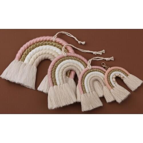 Woven Cotton Rope Rainbow Hanging Decoration Wall Hanging Room Decor Photo Props