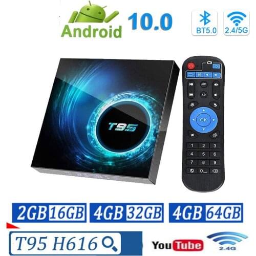 TV Box 2020 Android 10 T95 Smart TVBox Android Box Max 4GB RAM 64GB ROM Allwinner H616 Quad Core TV Box 4K Media player 2GB 16GB