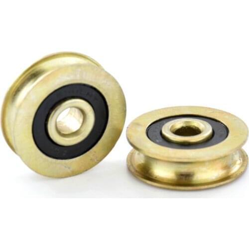 Grooved bearing U concave wheel 6mm wire rope guide wheel suspension wheel support pulley cross line fixed pulley 6.4*28.5*8