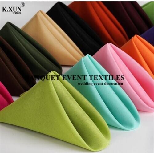 25pcs 100% Polyester Table Napkin 48x48cm Tablecloth Napkins For Wedding Event Party Decoration