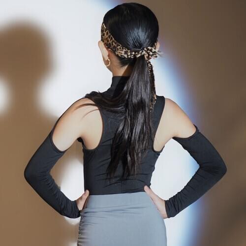 Latina Dance Clothes For Girls Black Salsa Dance Costume Cha Cha Dance Outfits Kids Ballroom Practice Wear Tango Bodysuit JL1677